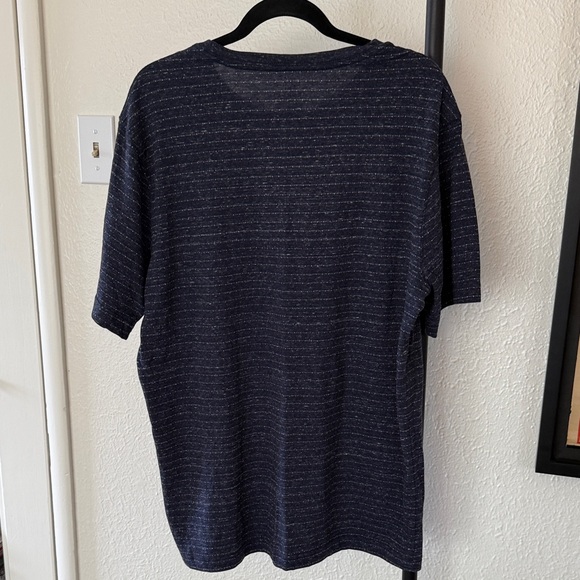 George Dark Blue Striped Tee NWT men’s Lg - Picture 6 of 7